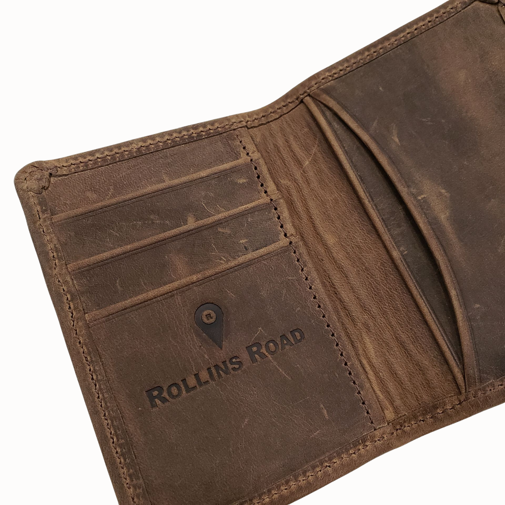 Roughneck Leather Compact Bi-fold Wallet – Rollins Road