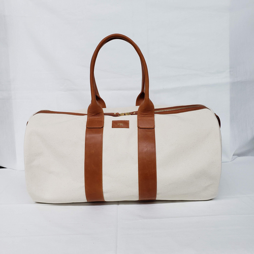 Rollins Road Canvas and Leather Round Duffle